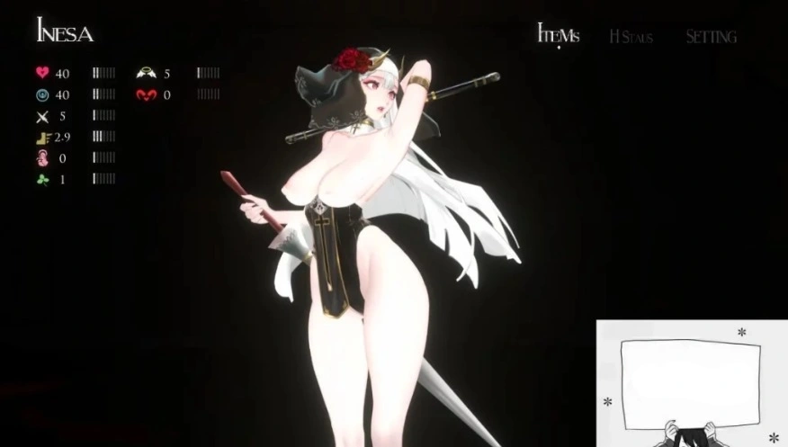 【PC/2D/ACT/中文/白丝高跟】神作预定：棘罪修女-伊妮莎 ThornSin V0.33【2.9G】-IS