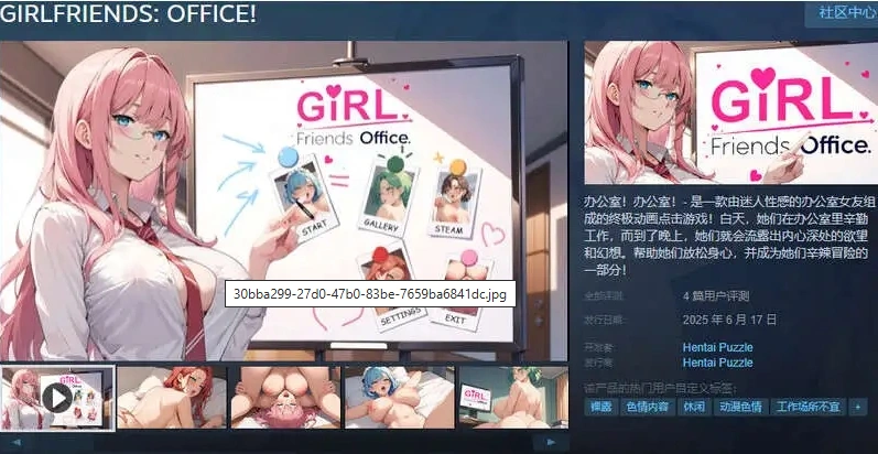 【SLG/中文/动态】GIRLFRIENDS：办公室！官方中文步兵版[新作]【电脑/550M】-IS