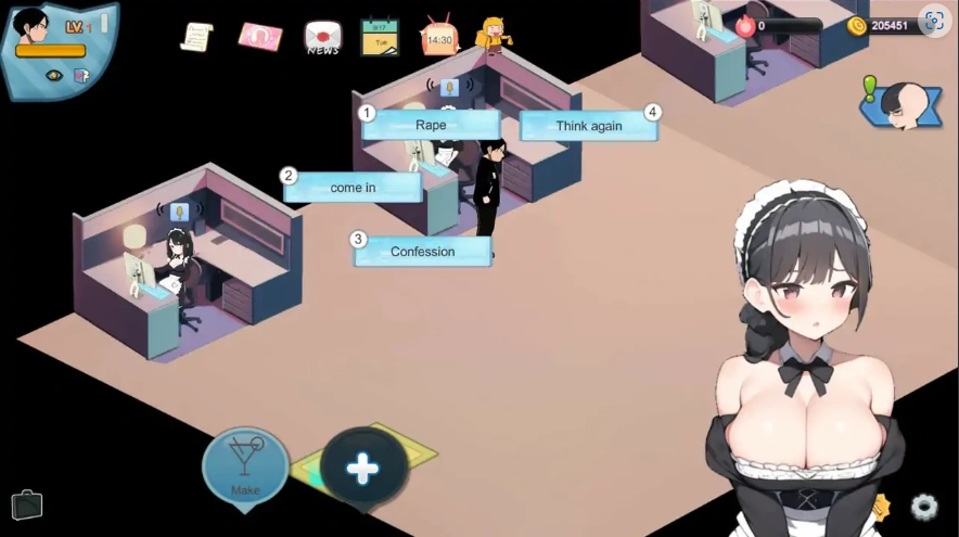 [2DSLG/汉化] 黑山恋爱咖啡厅 BM Love Cafe 2.80 中文版电脑 [1.3G]-IS